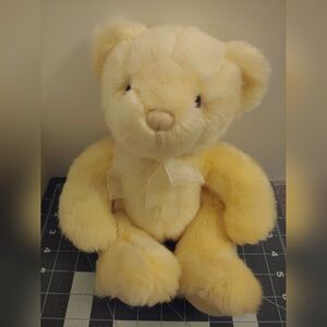 Teddy bear baby pale yellow 14" plush stuffed Animal  Valentine's day